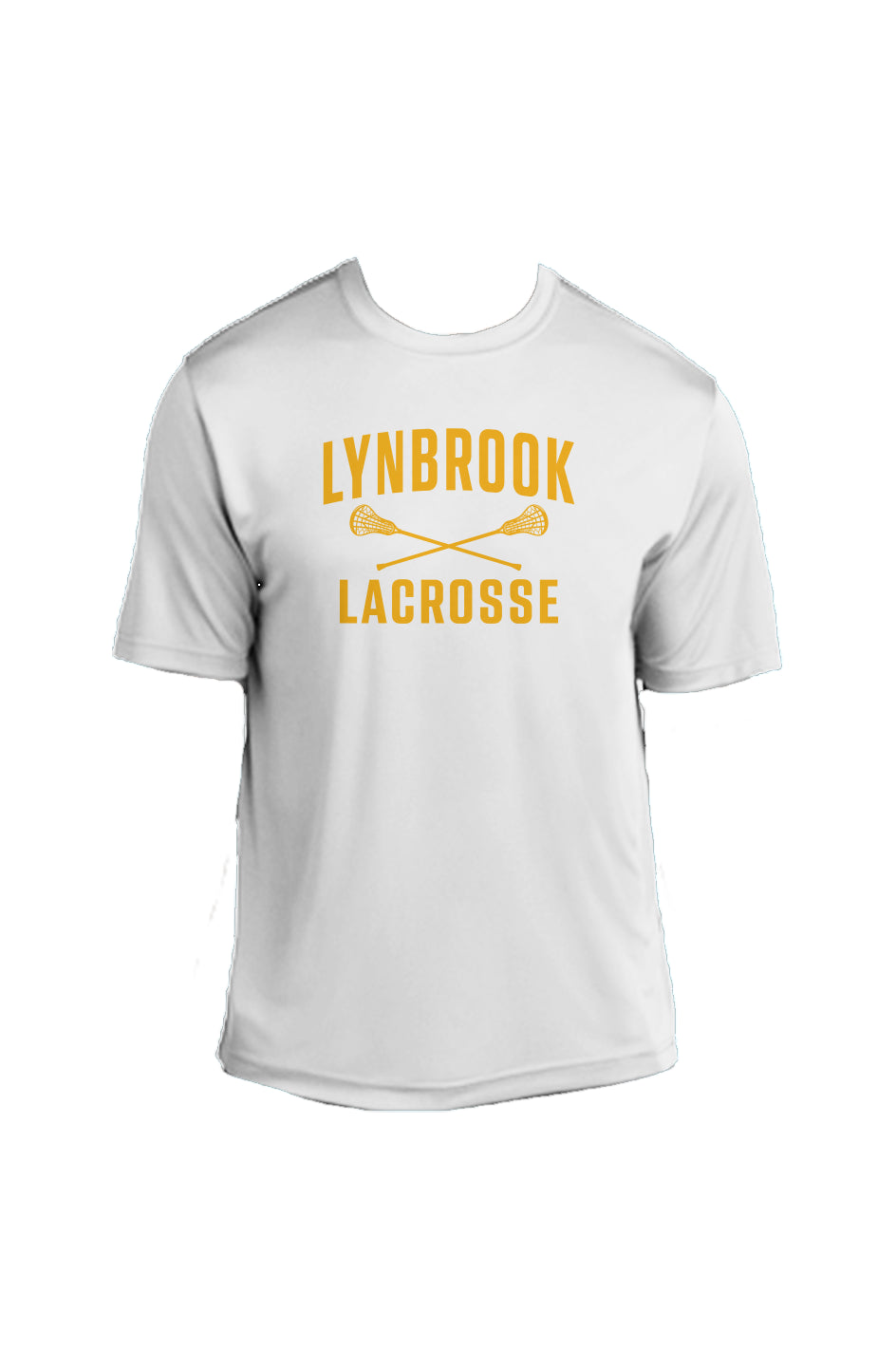 Lynbrook Men's Lacrosse Competitor Tee (White/Gold)