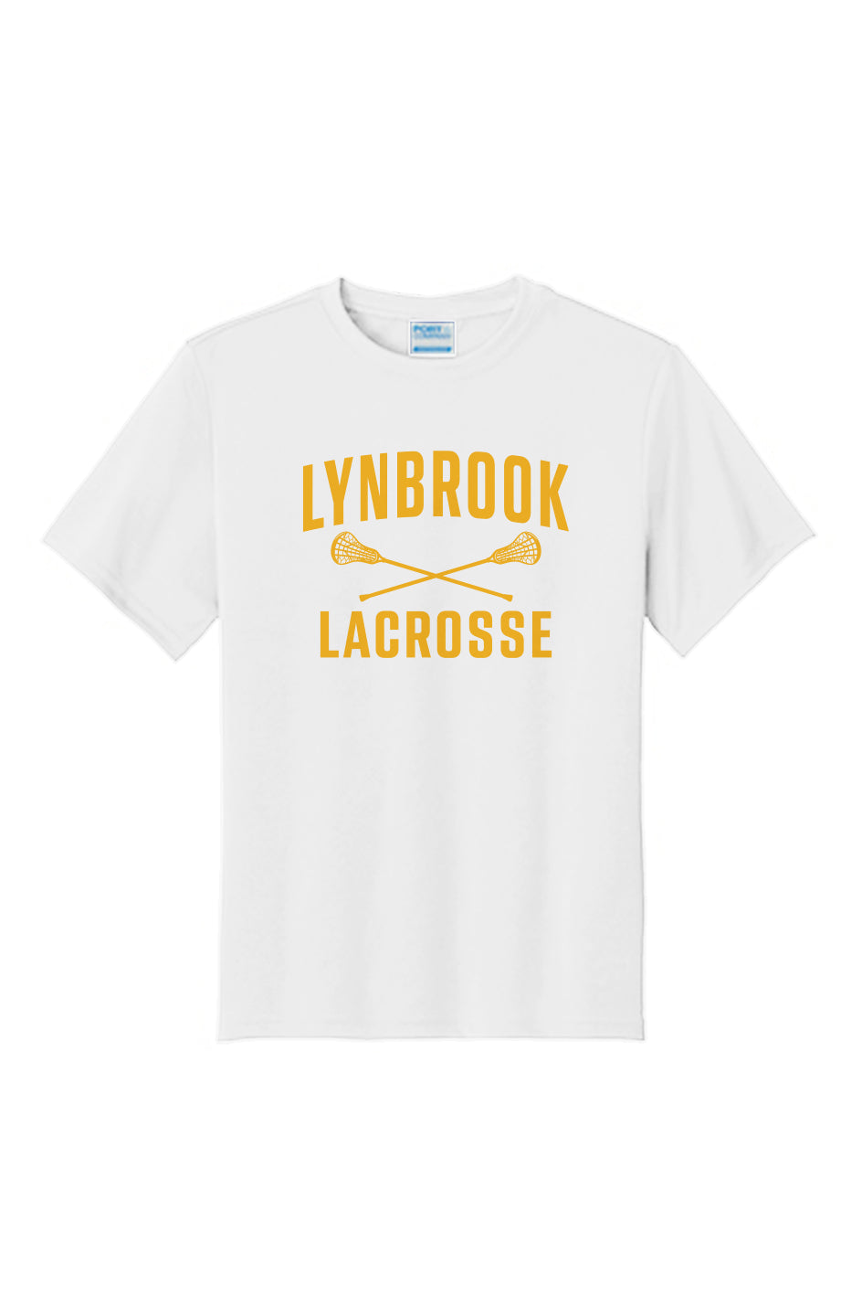 Lynbrook Lacrosse Youth Performance Tee (White/Gold)